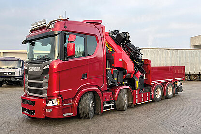 Nutzfahrzeug mit Kranaufbau